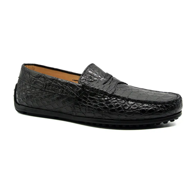 31-103-BKM MONZA Crocodile Driver, Black