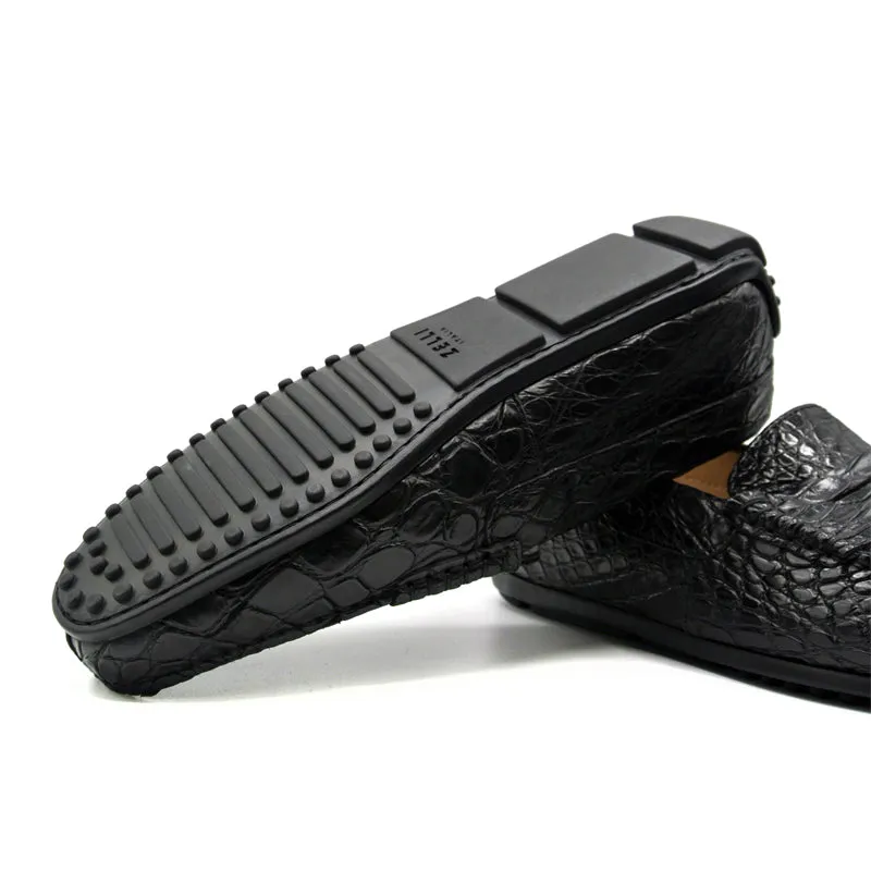 31-103-BKM MONZA Crocodile Driver, Black