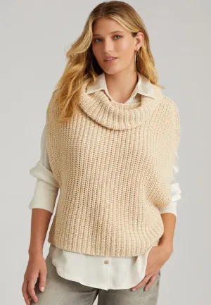 525 Cate Sleeveless Turtleneck Sweater - Cream