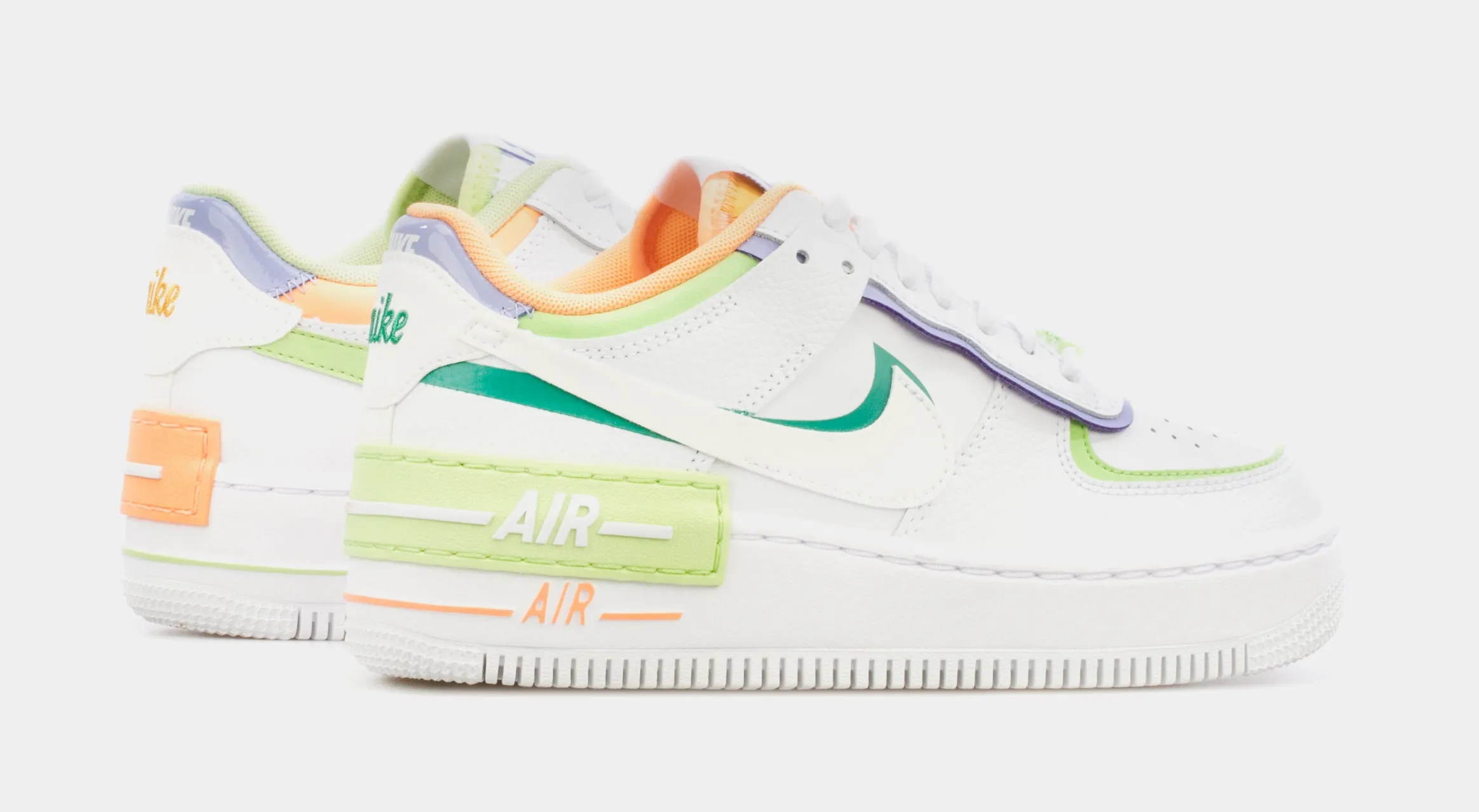 Air Force 1 Shadow Womens Lifestyle Shoes (White/Orange)