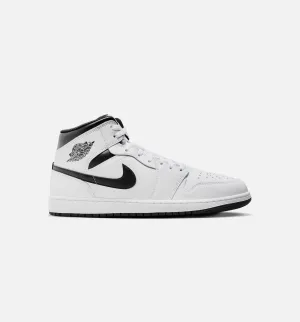 Air Jordan 1 Mid Mens Lifestyle Shoe - White/Black