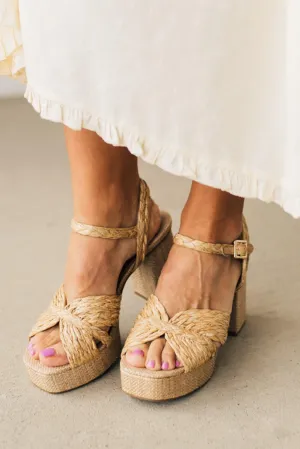 Alana Raffia Platform Sandals