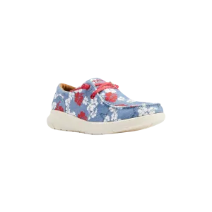 Ariat Women's Hilo Aloha Pareau Print Red White & Blue Shoes