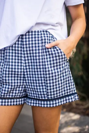 Gorgi Gingham Shorts - Navy