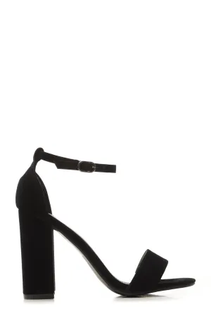 May barely there block heel ankle strap sandal