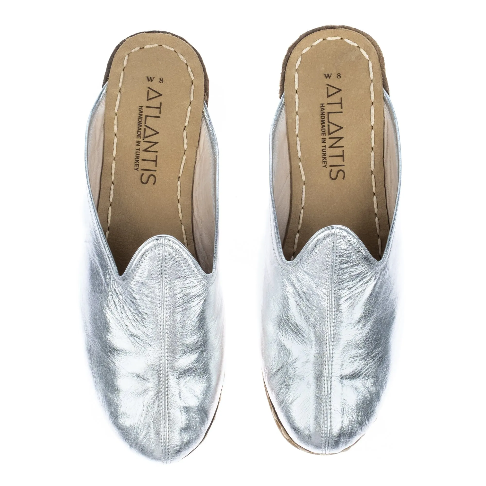 Men's Silver Slippers