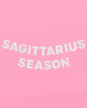 Sag Season Banner - silver glitter banner