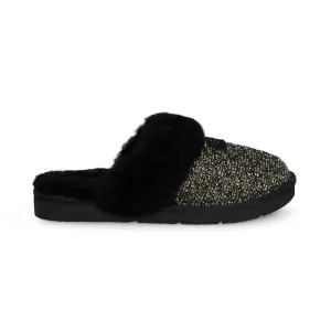 UGG Cozy Fancy Tweed Black Slippers