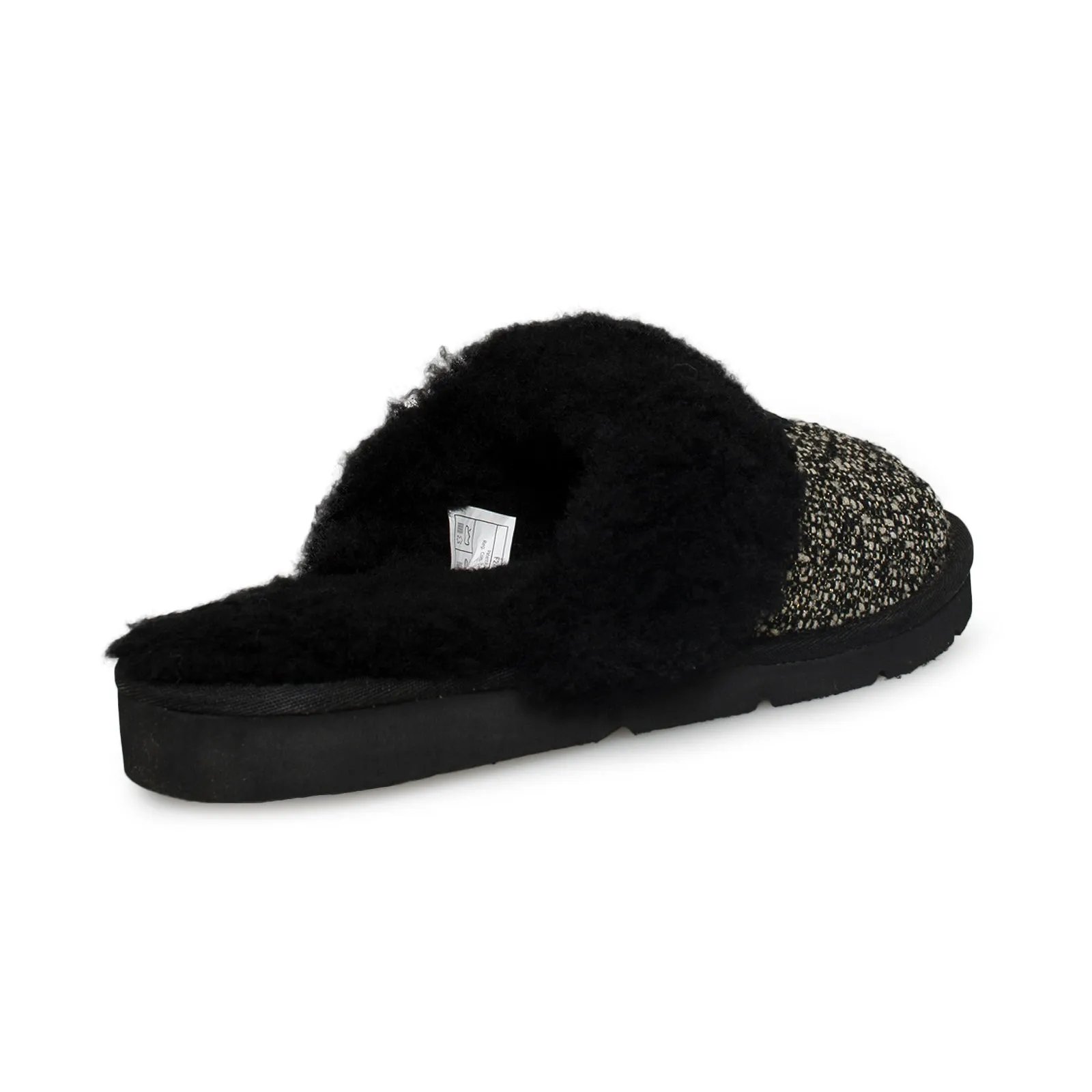 UGG Cozy Fancy Tweed Black Slippers