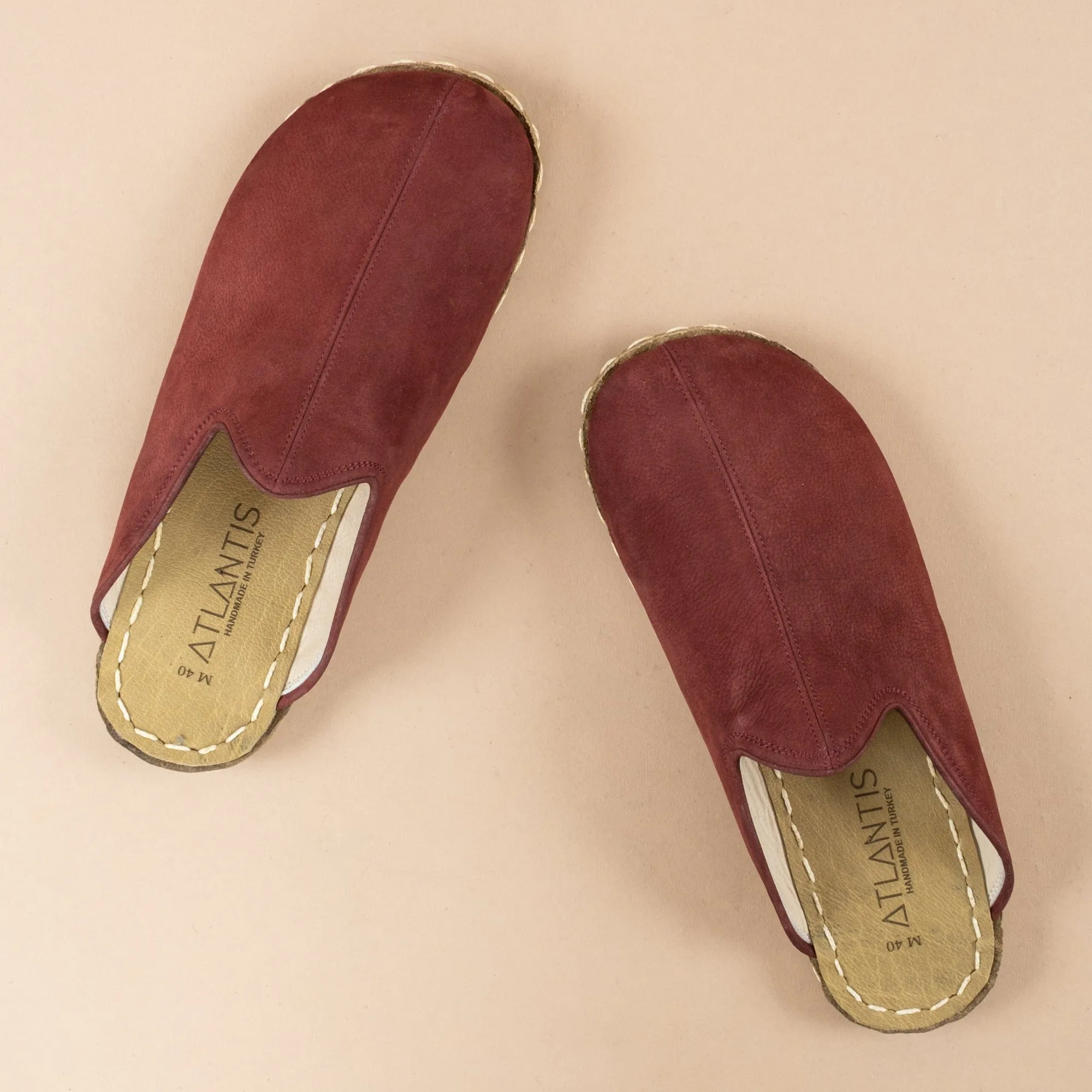 Women's Burgundy Barefoot Slippers